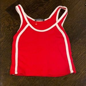 brandy melville red crop top